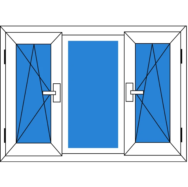 Ventanas/Puertas de Tres Hojas con Dos y Tres Aperturas