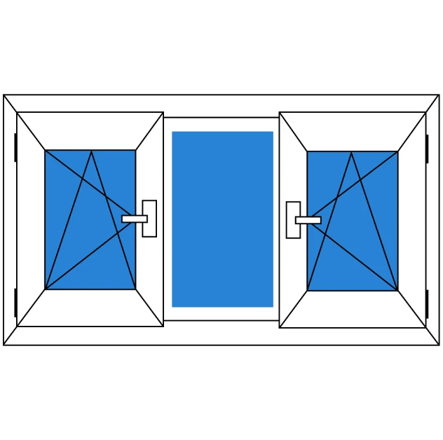 Ventanas/Puertas de Tres Hojas con Dos y Tres Aperturas